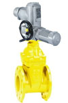 Задвижка AVK фланцевая для газа с электроприводом AUMA